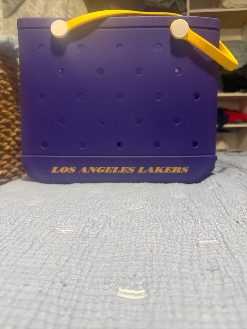 Los Angeles Lakers Purple Tote Bag with Yellow Handles